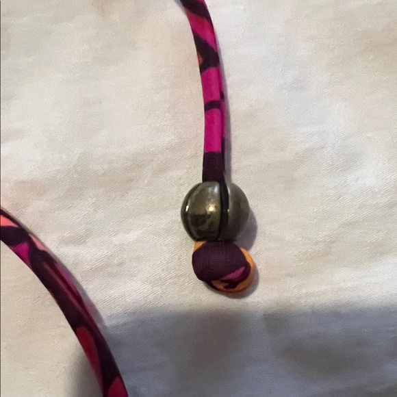 Old Navy Bikini Top with Tropical Print- Purple/Fuschia/Peach/Gold - Picture 4 of 5